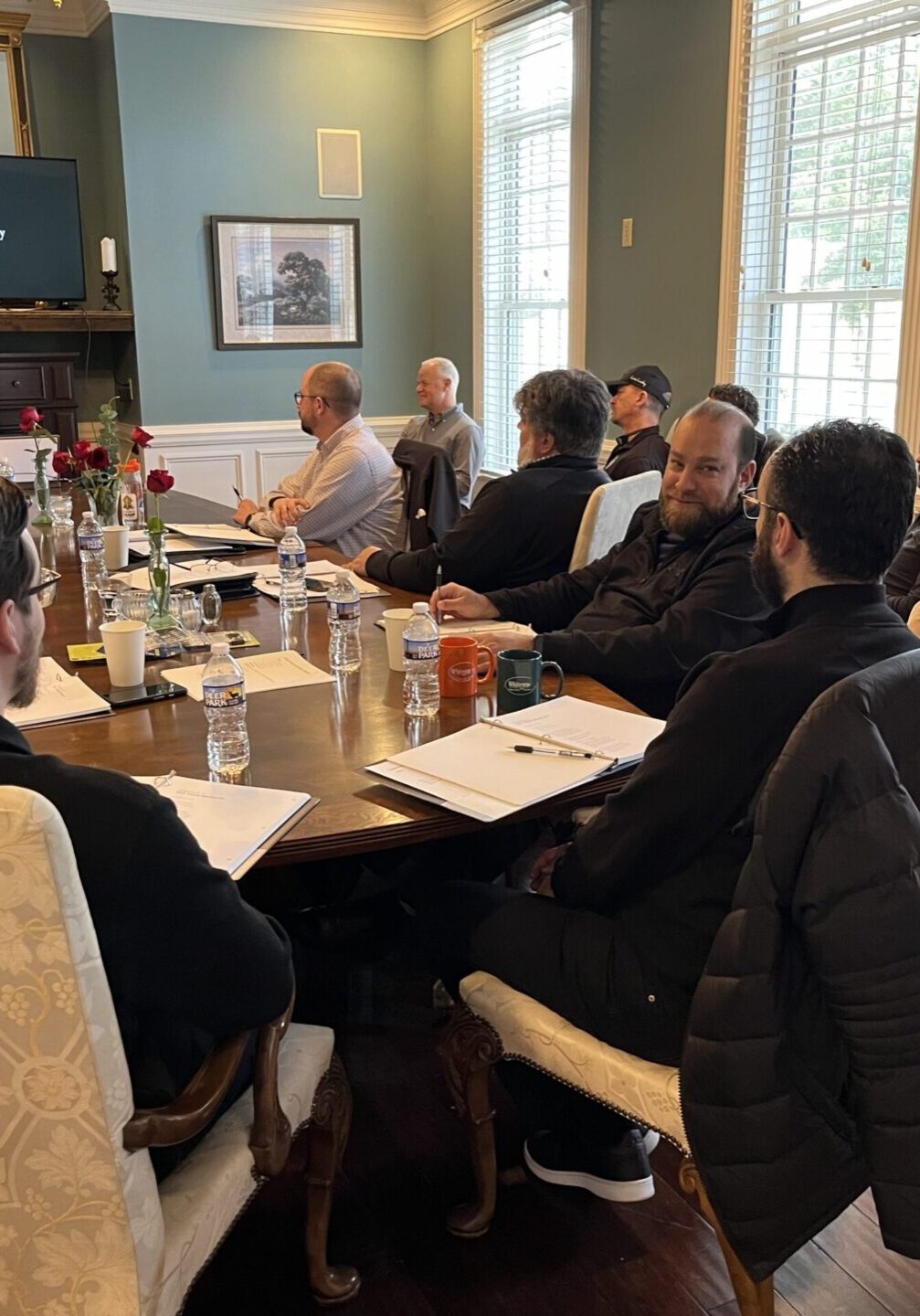 Picture of Coach teaching Orthodox priests for Edens View Coaching